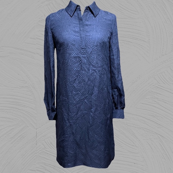 Diane Von Furstenberg Navy Silk Dress - Size 0 - Picture 1 of 5